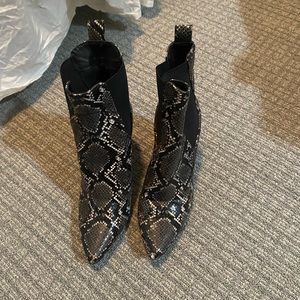 Steve Madden Snakeskin Heeled Booties